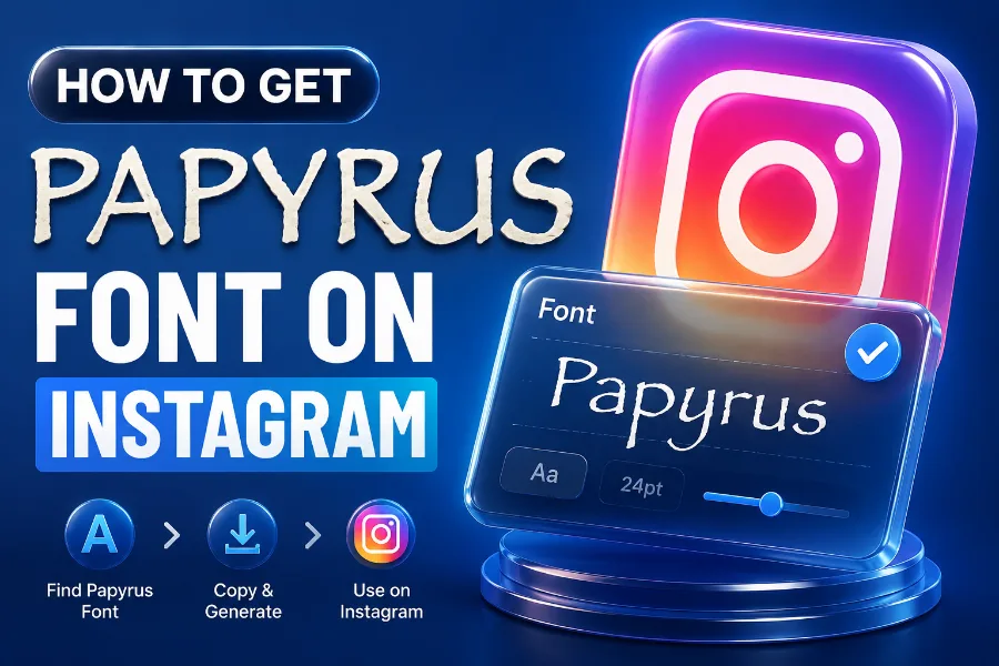 how to get papyrus font on instagram